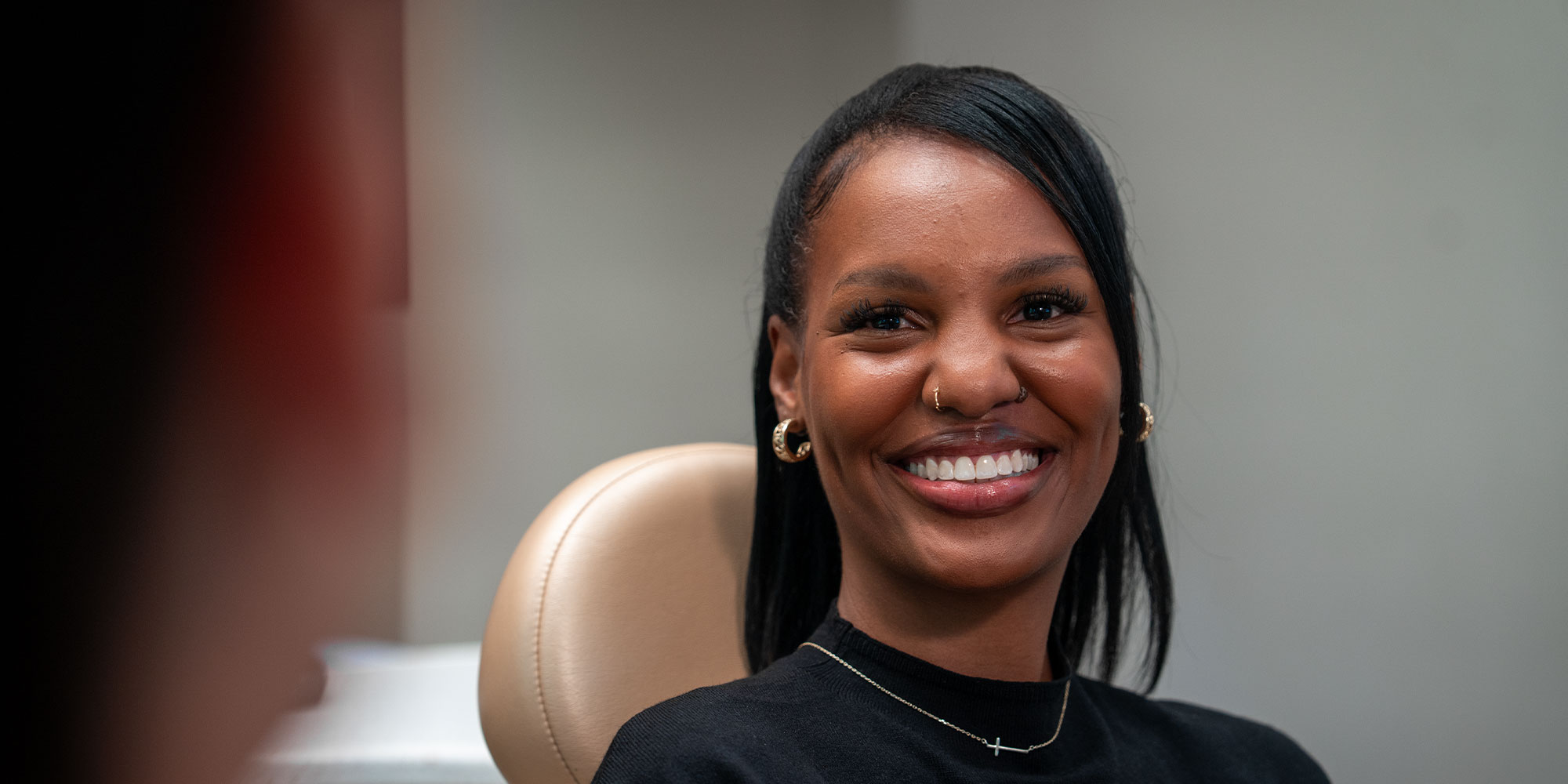 patient with brand new smile