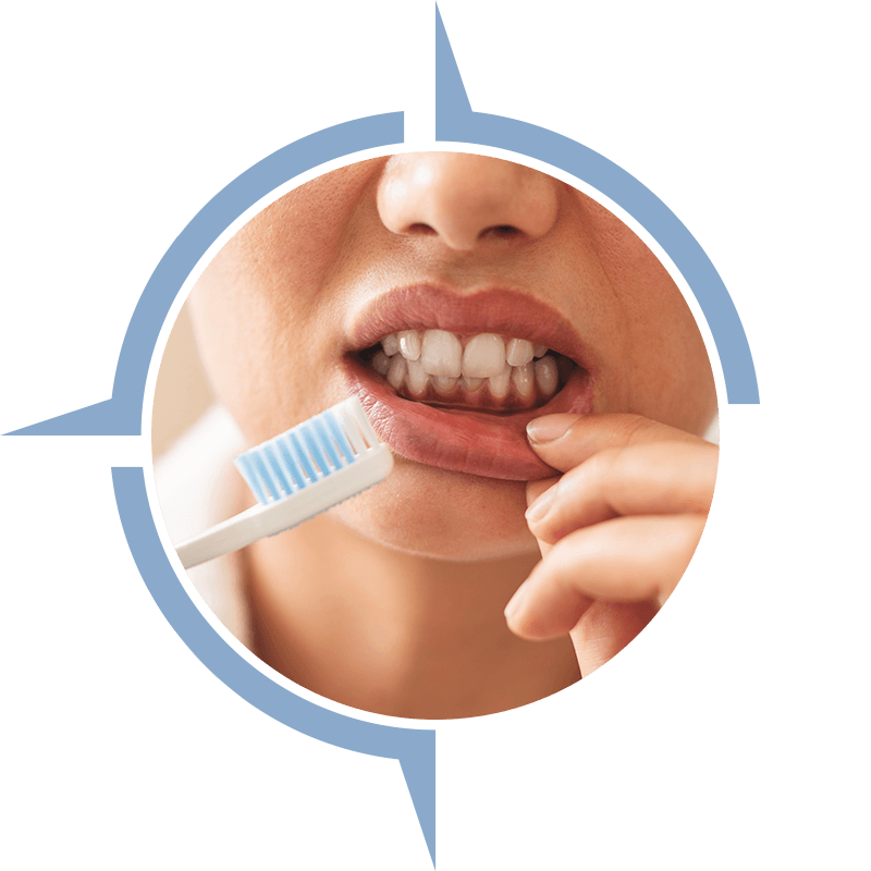 brushing teeth with gum disease